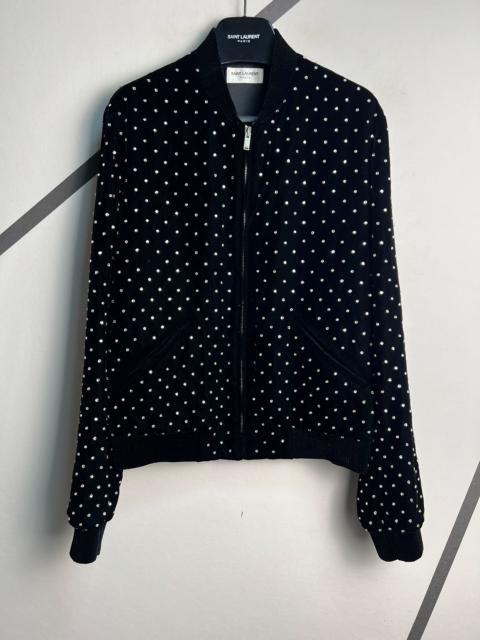SAINT LAURENT Saint Laurent SLP 2018 Spring/Summer Black Velvet Rhinestone/Starry Sky Jacket