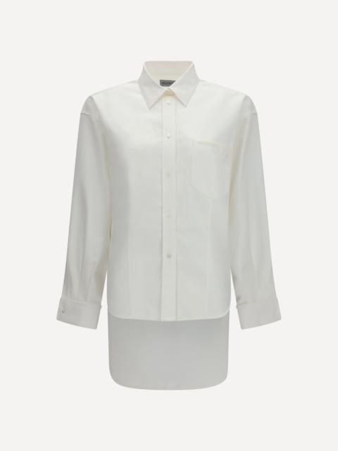 BALENCIAGA Classic Shirt in silk poplin and cotton organdy