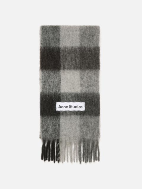 Acne Studios Mohair checked scarf - Dark Black/Grey/Dark Grey
