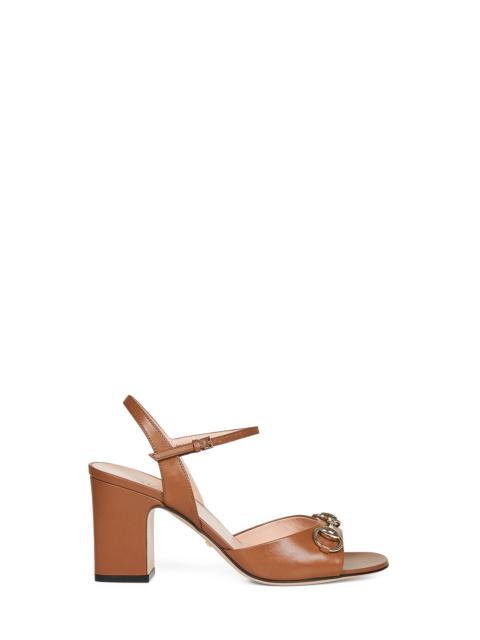 GUCCI Gucci Women Brown Nappa Leather Sandals With Horsebit