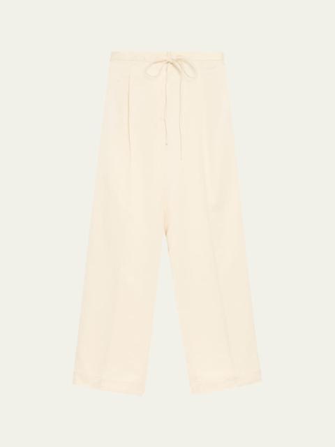 RÓHE Satin Drawstring Trousers