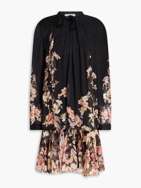 Zimmermann Floral-print georgette mini dress