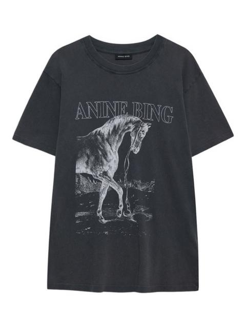 ANINE BING Lili horse-print T-shirt