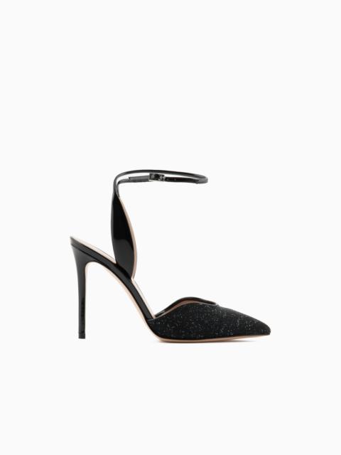 GIORGIO ARMANI Patent leather and rhinestone court shoes