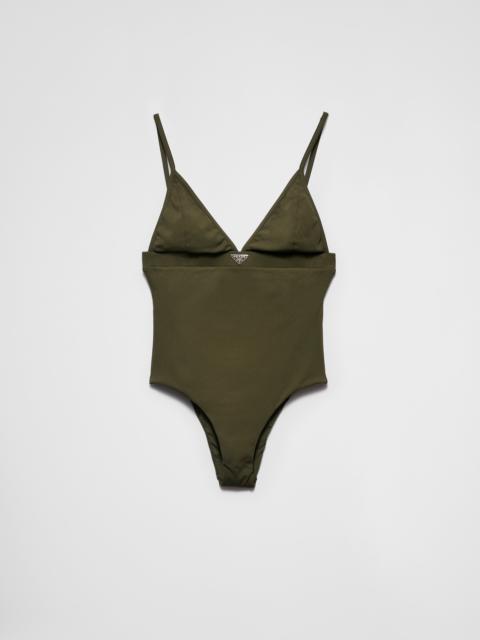 Prada Ribbed knit one-piece swimsuit