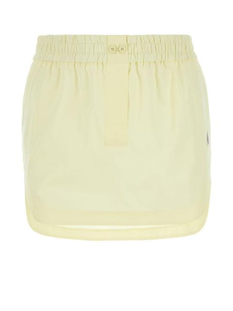 The Attico Woman Cream Cotton Rooney Mini Skirt