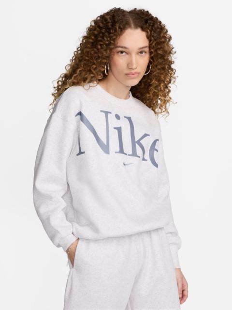 Nike WOMEN'S NIKE SPORTSWEAR PHOENIX FLEECE OVERSIZED LOGO CREWNECK SWEATSHIRT