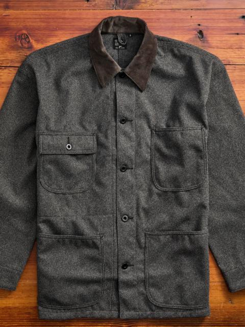 Relaxed Fit Oxford Coverall in Brown Herringbone