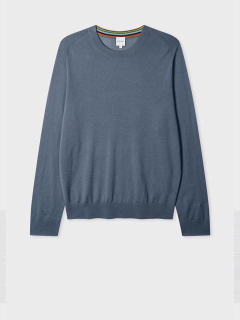 Paul Smith Stone Blue Merino Wool Sweater