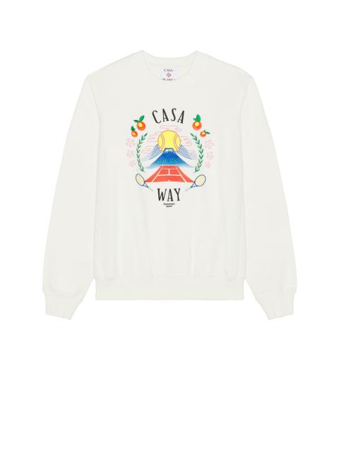 CASABLANCA Casa Way Mountain Embroidered Sweatshirt