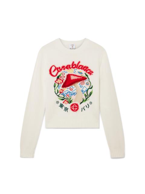 CASABLANCA Cotton Embroidered Mushroom Jumper