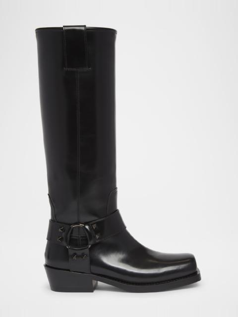 Rockstud Harness Biker Boots