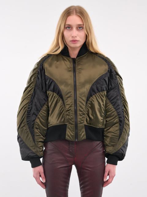 MUGLER Satin Bomber Jacket
