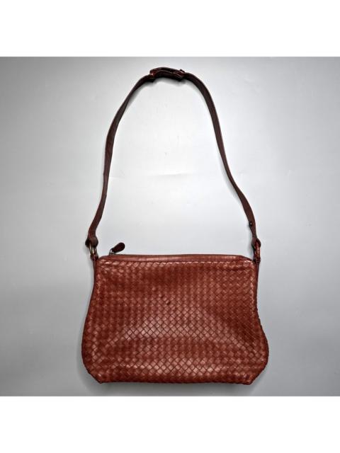 Bottega Veneta Intrecciato Shoulder/Crossbody Bag - Vintage Maroon