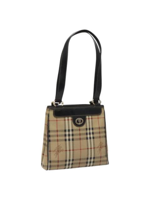 Burberry Burberry Nova Check Tote Bag Pvc Leather Beige Gold