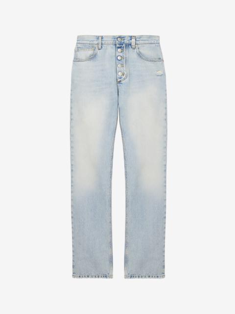 Alexander McQueen Stonewashed Slim Fit Jeans
