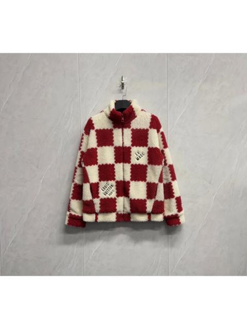 Louis Vuitton LouisVuitton Lv Checkerboard Logo Teddy Fleece Jacket