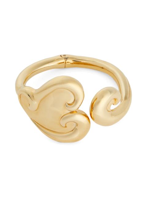 Oscar de la Renta Oscar de la Renta Swirl Heart Cuff Bracelet in Gold at Nordstrom