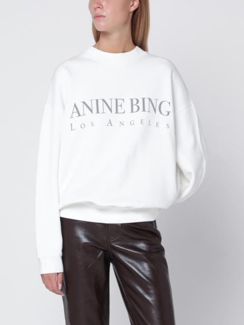 ANINE BING Ivory logo print sweatshirt