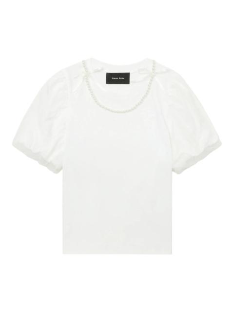 Simone Rocha Tulle Overlay Puff Sleeve T-Shirt