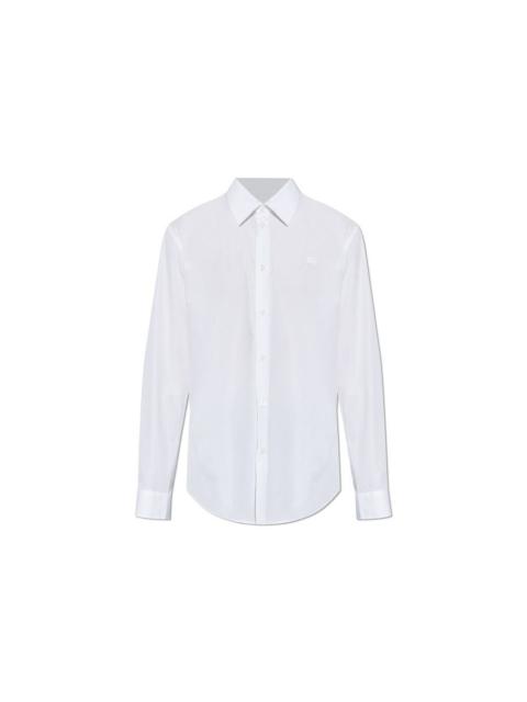 Burberry Burberry White Cotton Shirt New & Authentic (Men's size:S;)