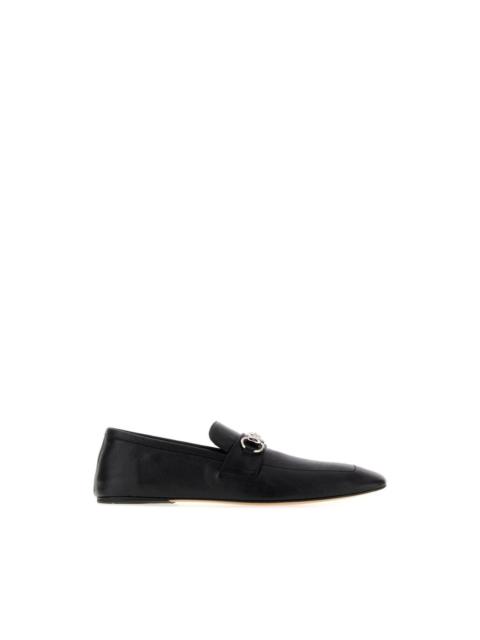 GUCCI GUCCI Ragazzo $1090 Women's Black Leather Loafers New & Auth