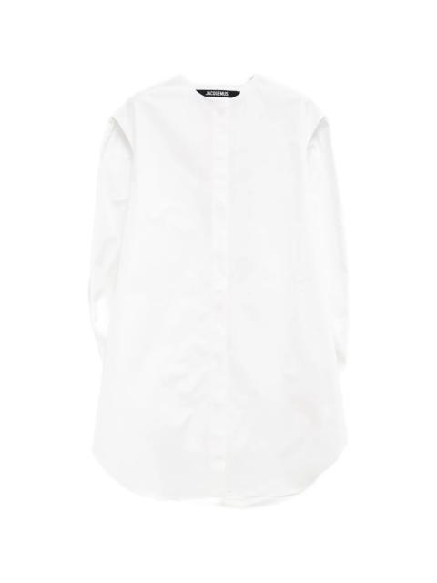 JACQUEMUS Jacquemus Berlingot Gathered Shirt Dress
