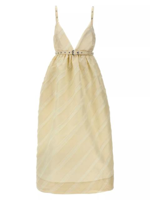 GANNI 'Off-White Stripe Strap' dress