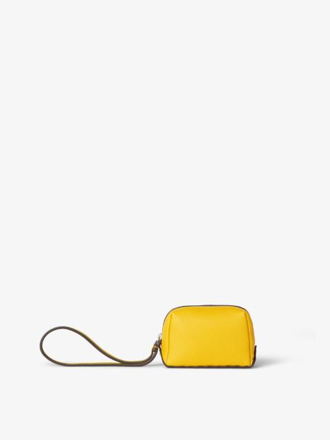 FENDI Fendi Lui Nano Yellow leather mini pouch