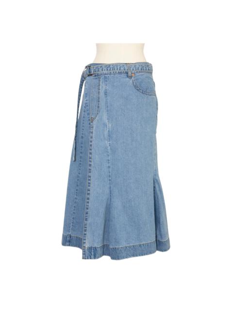 sacai Midi Denim Skirt