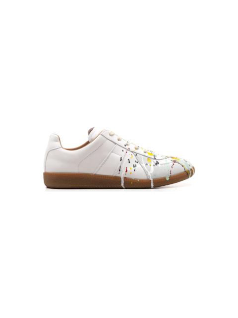 White 'replica' Sneakers With Multicolor Drops