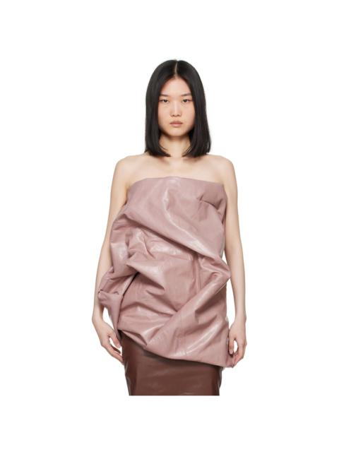Rick Owens Pink Lido Hun Leather Camisole