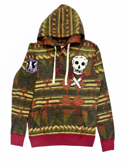 Other Designers Archival Clothing - VINTAGE HYDROGEN ITALY 🇮🇹 FLEECE WITH SKULL PATCHES