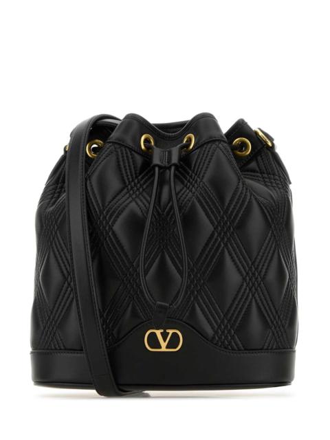 Valentino Valentino Garavani Women Black Nappa Leather Quiltie Bucket Bag
