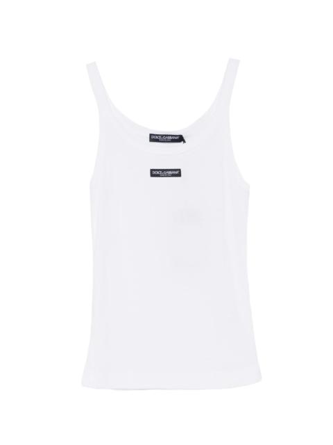 Dolce & Gabbana Dolce & Gabbana Ribbed Logo-label Tank Top