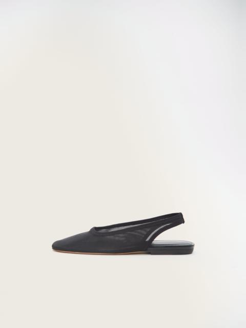 Dries Van Noten Mesh Slingback Ballet — Black