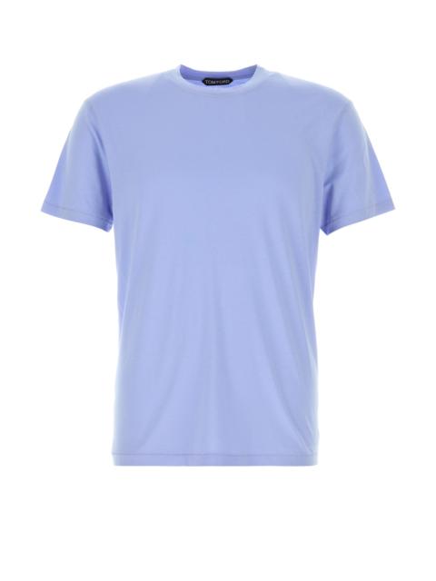 TOM FORD Cerulean blue lyocell blend t-shirt