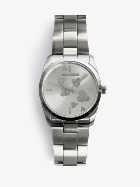 Zadig & Voltaire Zadig Strass Heart Watch