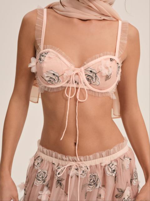 For Love & Lemons Blushing Rose Bra Top