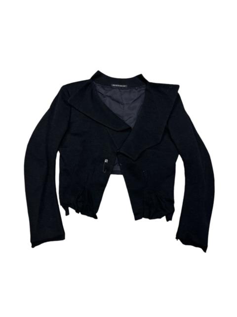 Yohji Yamamoto YOHJI YAMAMOTO UNSYMMETRICAL CROPPED COAT JACKET