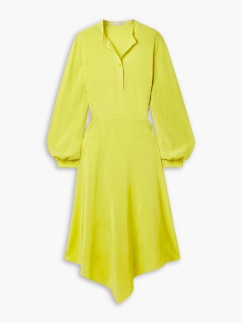 Stella McCartney Asymmetric silk crepe de chine midi dress