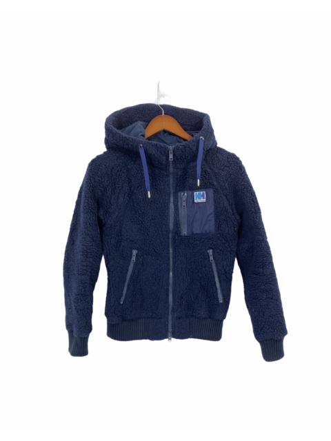 Other Designers Vintage - Helly hansen Sherpa Fleece Jacket With Hoodies Design