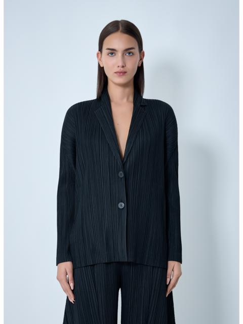 Pleats Please Issey Miyake Pleats Please Issey Miyake Women Pleated Single Breasted Blazer