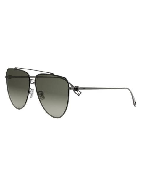 FENDI Fendi Green Pilot Ladies Sunglasses FE40122U 14P 59