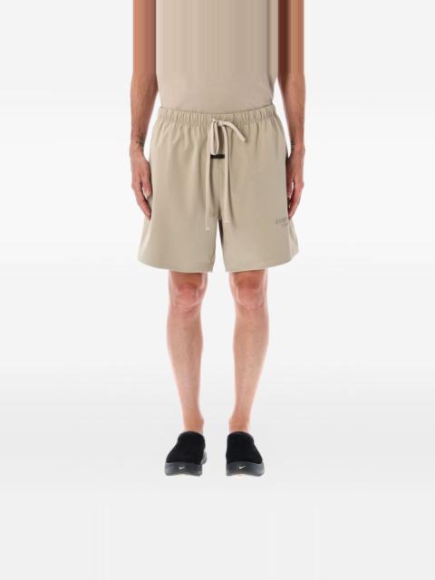 drawstring-waistband track shorts