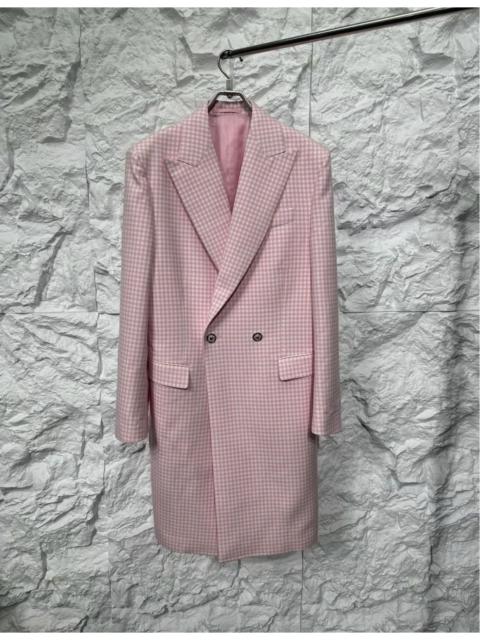 VERSACE Versace Runway Pink Wool Coat