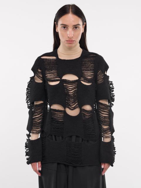 Comme Des Garçons Distressed Sweater