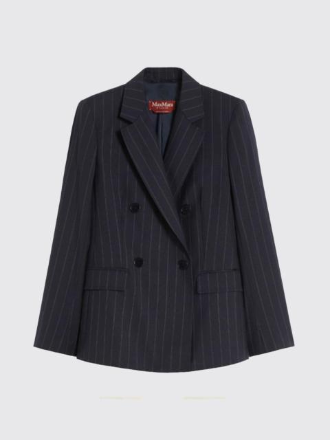 Max Mara Studio Max Mara Studio Women Pinstriped Double-Breasted Blazer Max Mara Studio