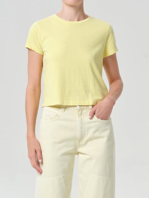 AGOLDE ADINE SHRUNKEN TEE IN CANARY