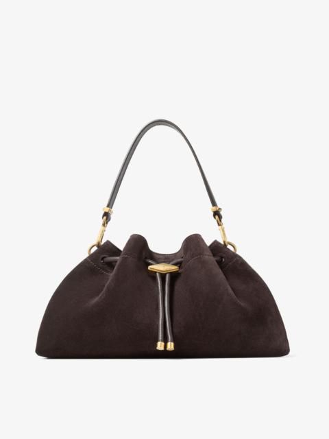 JIMMY CHOO Cinch M
Coffee Suede Shoulder Bag